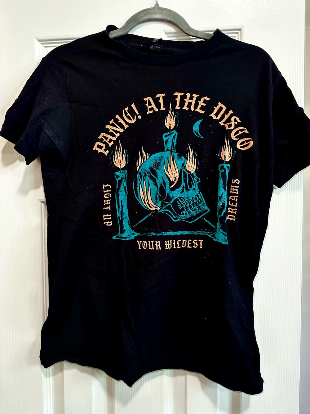 PANIC! AT THE DISCO Black Graphic Band Tee - Light Up Your Wildest Dreams